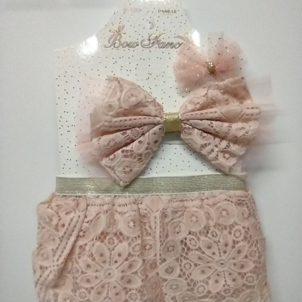 NWT! Baby Girl Bow Fancy Set - Skirt & Hair Bows for 0-12mo